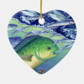 Mahi Mahi (Dolphin Fish) die vliegende vis achterv Keramisch Ornament (Achterkant)