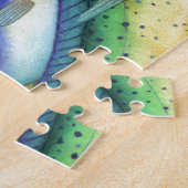 Mahi Mahi (Dolphin Fish) die vliegende vis achterv Legpuzzel (Zijkant)