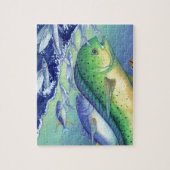 Mahi Mahi (Dolphin Fish) die vliegende vis achterv Legpuzzel (Verticaal)