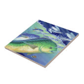 Mahi Mahi (Dolphin Fish) die vliegende vis achterv Tegeltje (Zijkant)