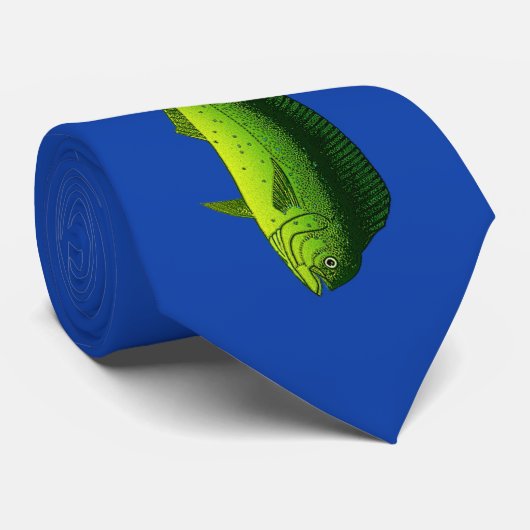 Mahi Mahi - Dolphin Fish - Dorado Stropdas (Opgerold)