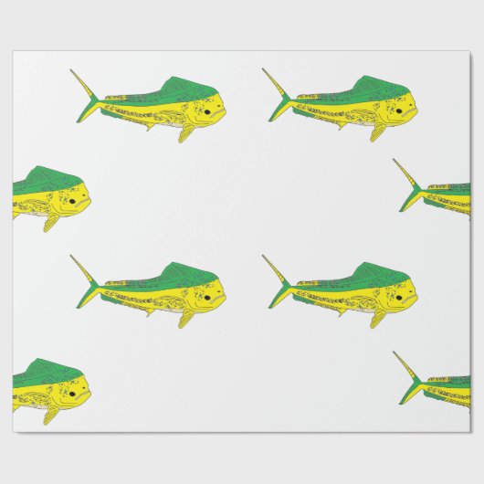 Mahi-mahi/Dorado Wrapping Paper Cadeaupapier (Zoom)
