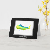 Mahi Mahi fish logo Kaart (Gele Bloem)