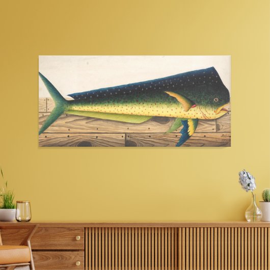 Mahi-Mahi visartwork Canvas Afdruk (Insitu (Woonkamer))