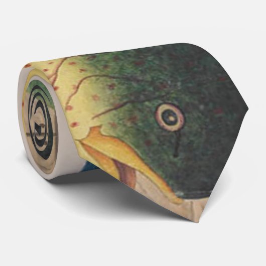 Mahi-Mahi visartwork Stropdas (Opgerold)