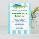 Mahi Mahi Vist uitnodiging (Staand voorkant)