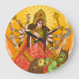 Mahishasur Mardini Durga Clock Grote Klok