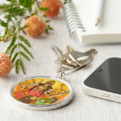 Mahishasur Mardini Durga Sleutelhanger (Zijkant)