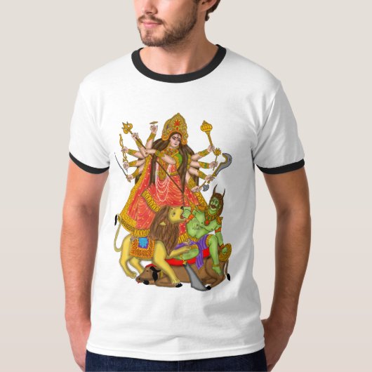 Mahishasur Mardini Durga T-shirt (Voorkant)