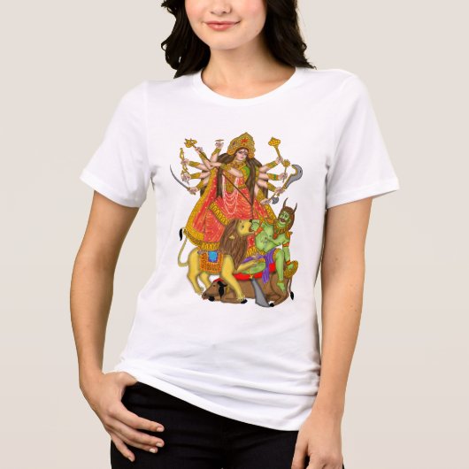 Mahishasur Mardini Durga T-shirt (Voorkant)