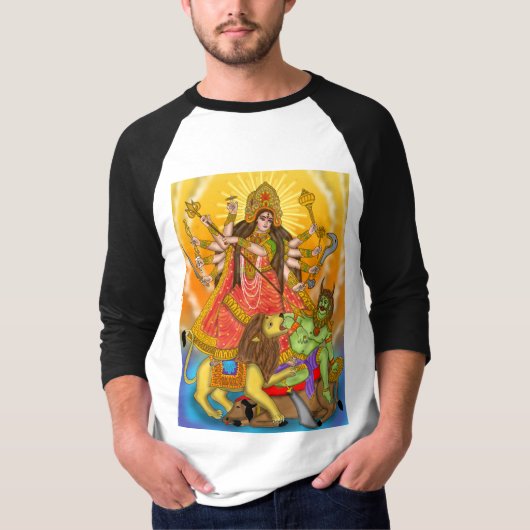 Mahishasur Mardini Durga T-shirt (Voorkant)