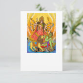 Mahishasur Mardini Durga Wenskaart Bedankkaart (Staand voorkant)