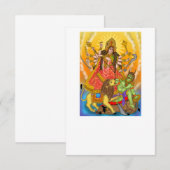 Mahishasur Mardini Durga Wenskaart Bedankkaart (Voorkant / Achterkant)