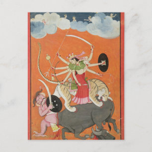 "Mahishasuramardini" uit de "Devimahatmya van Ma Briefkaart
