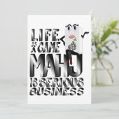 Mahj is Serious Business Kaart (Staand voorkant)