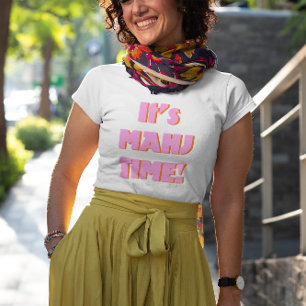 Mahj Mahjong Mah Jongg Roze Citaat Schattig Leuk T-shirt