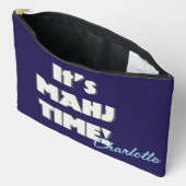 Mahj Mahjong Navy Blauw Citaat Gepersonaliseerde N Etui (Open)