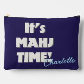 Mahj Mahjong Navy Blue Quote Personalized Name Etui (Voorkant)