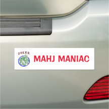MAHJ MANIAC MAGNETIC BUMPERSTICKER