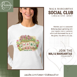 Mahj & Margaritas Social Club Dames Lange Mouwen T-shirt