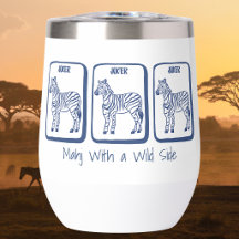Mahj Met een Wilde Kant Navy Zebra Mahjong Op Maat
