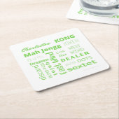 Mahj Paper Onderzetter in het groen (Schuin)