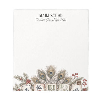 Mahj Squad Game Night Notes Kerstcadeau Notitieblok
