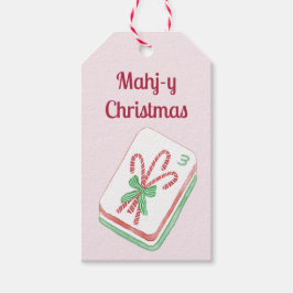 Mahj-y Kerstmis Mahjong Cadeaulabel