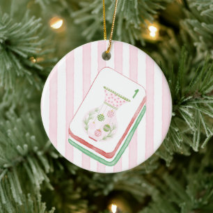 Mahj-y Kerstmis Vaas Tegeltje Keramisch Ornament