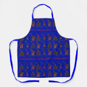 Mahjaholic Royal Blue Apron Schort (Voorkant)