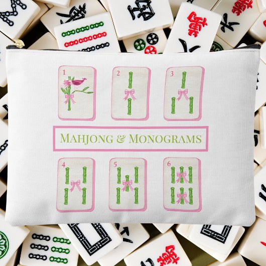 Mahjong and Monograms Coquette Bamboo Bows Etui