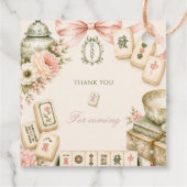 Mahjong baby shower bedankjes labels (Achterkant)