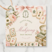 Mahjong baby shower bedankjes labels (Voorkant)