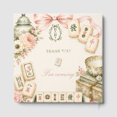 Mahjong baby shower gastenboek (Achterkant)