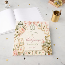 Mahjong baby shower gastenboek