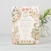Mahjong baby shower kaart (Staand voorkant)