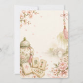 Mahjong baby shower kaart (Achterkant)
