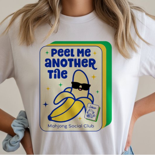 Mahjong Banaan Game Tile T-shirt