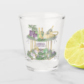 Mahjong Bar Winkelwagen Aangepast Shot Glas (Voorkant)