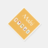 Mahjong Bloem Tegels Servet (Hoek)