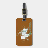 mahjong blue bagagelabel (Voorkant verticaal)