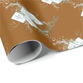 mahjong blue cadeaupapier (Rol Hoek)