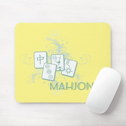 mahjong blue muismat (Met muis)