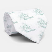 mahjong blue stropdas (Opgerold)