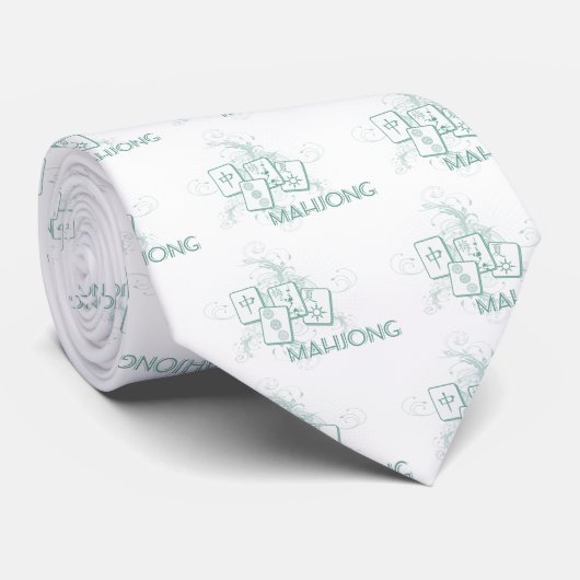 mahjong blue stropdas (Opgerold)