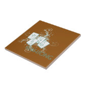 mahjong blue tegeltje (Zijkant)