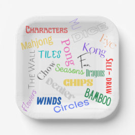 Mahjong Borden 7 inch Papieren Bordje