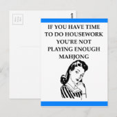 MAHJONG BRIEFKAART (Voorkant / Achterkant)