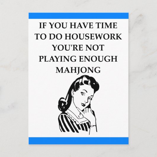 MAHJONG BRIEFKAART (Voorkant)