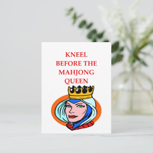 mahjong briefkaart (Staand voorkant)